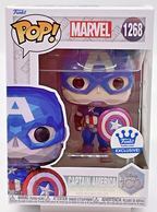 Captain America Pop #1268 Marvel (Faceted) Funko Exclusive  2023 with Protector
