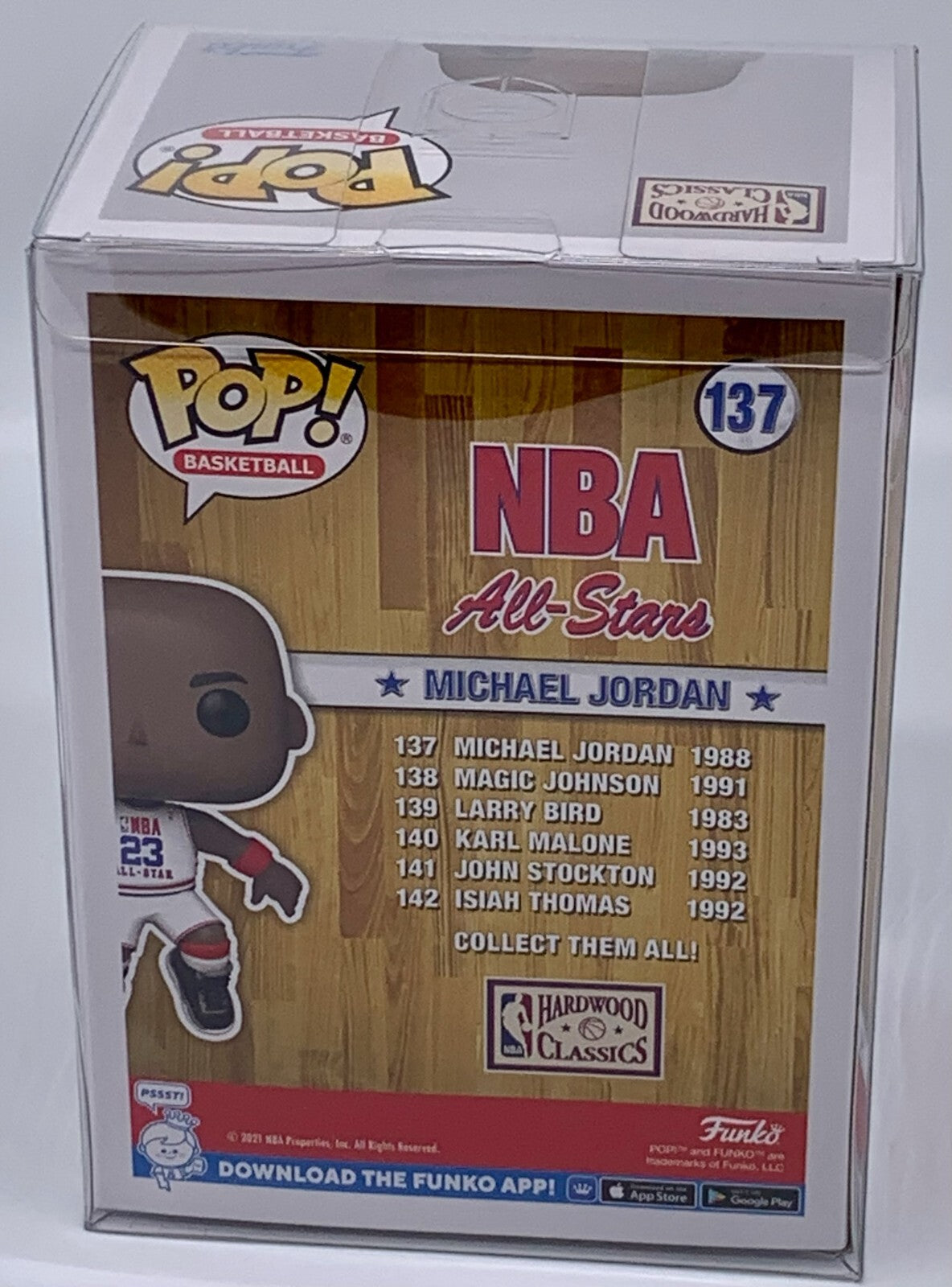 Michael Jordan Pop #137 NBA All-Stars 1988 Funko Pop Basketball 2021 w/protector
