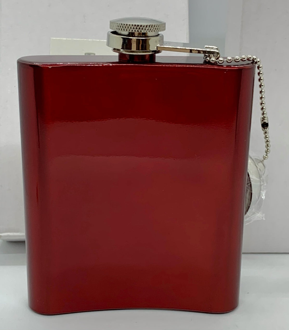 Wonder Woman Flask Metallic Red Logo Screw on Top