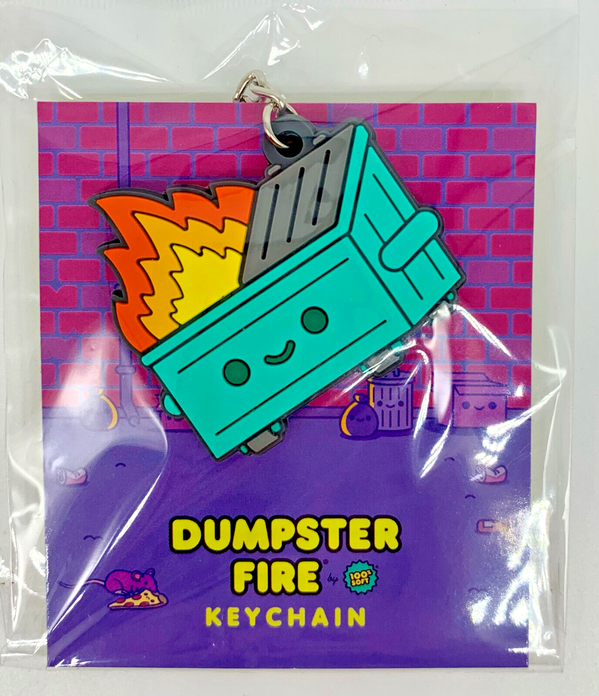 Dumpster Fire Key Chain 100% Soft 2019 Dumpster Fire