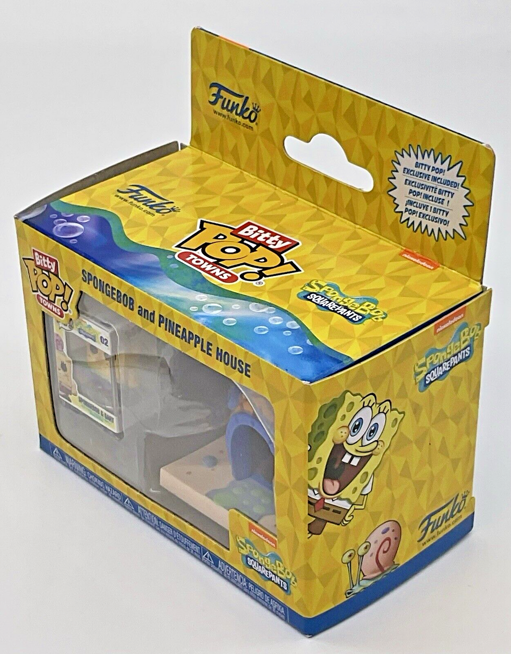 Spongebob with Gary and Pineapple House Funko Bitty Pop Towns 2024
