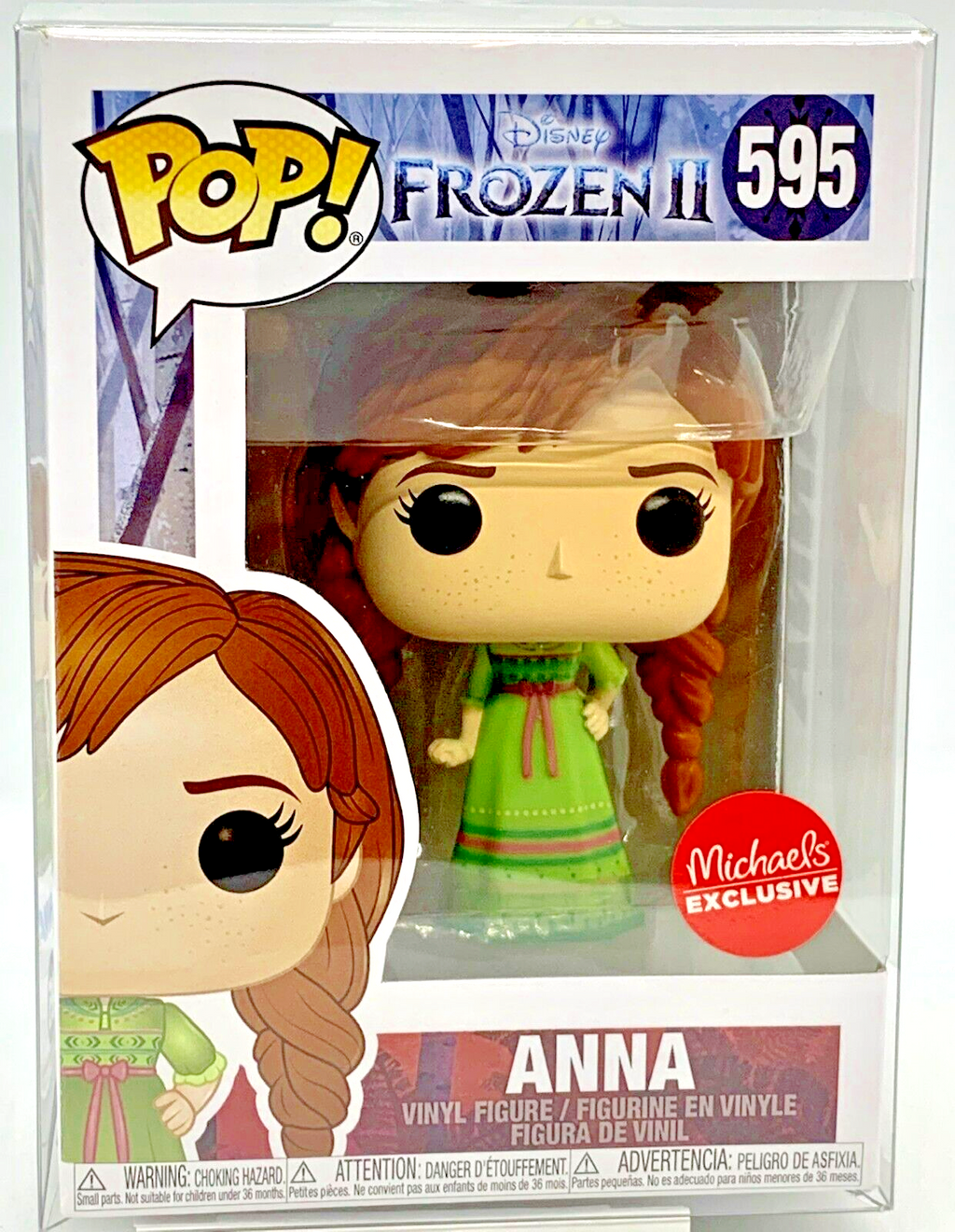 Anna Pop #595 Disney Frozen II Funko 2019 Vaulted Michaels Exclusive Protector