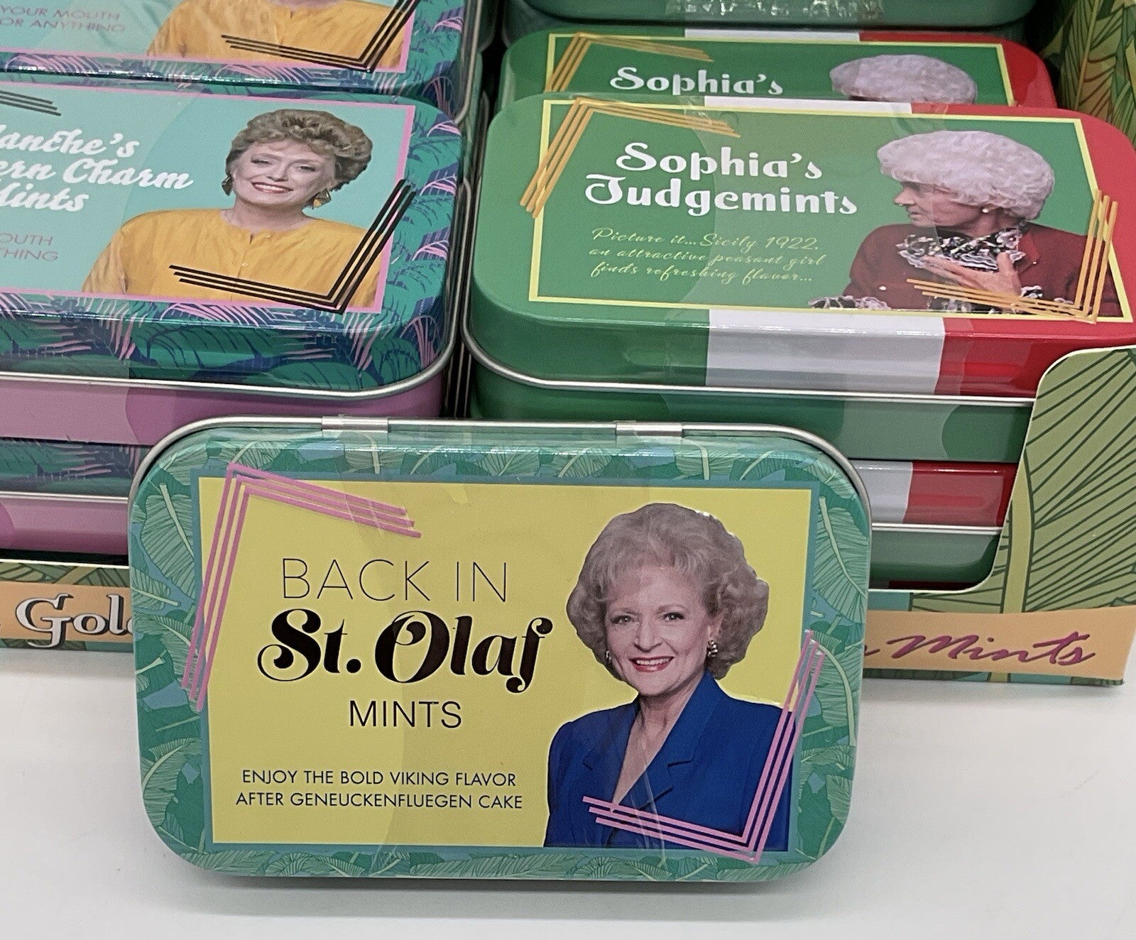 The Golden Girls Stay Golden Cheesecake Shaped Mints In Collectible Tin - Rose