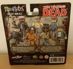 The Walking Dead Minimates 2 pack Survivor Morgan and Geek Zombie Series 5 2014