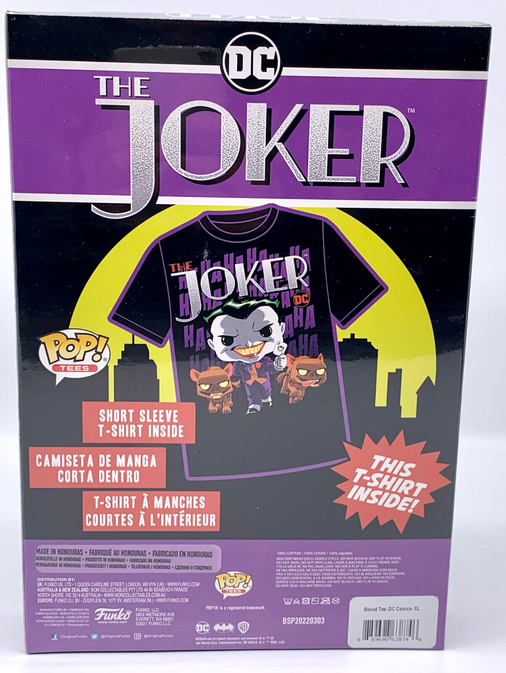 DC The Joker Funko Pop Tee Size X-Large Unisex Boxed t-shirt Short Sleeve