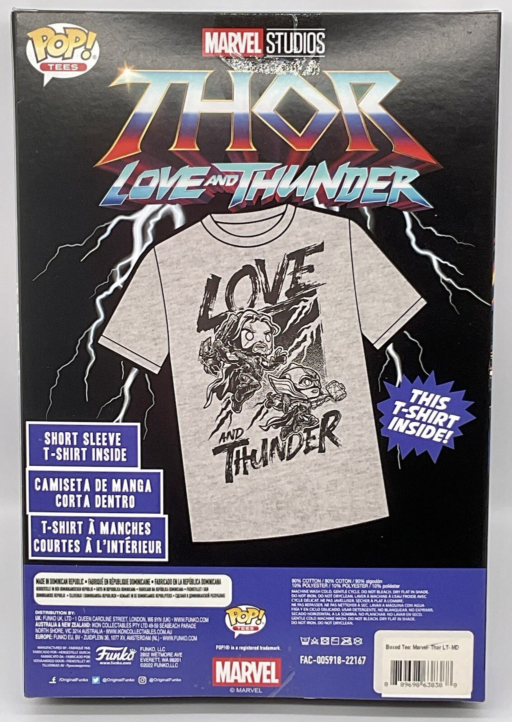 Funko Boxed Tee Thor Love & Thunder Marvel Size 2XL Unisex