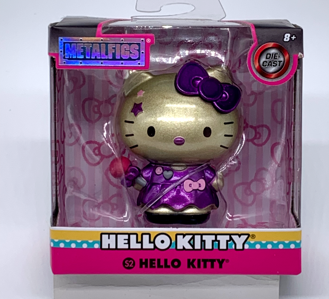 Hello Kitty 2 ½ inch Nano MetalFigs Mini Figure 2023 S2 Purple Dress Die Cast