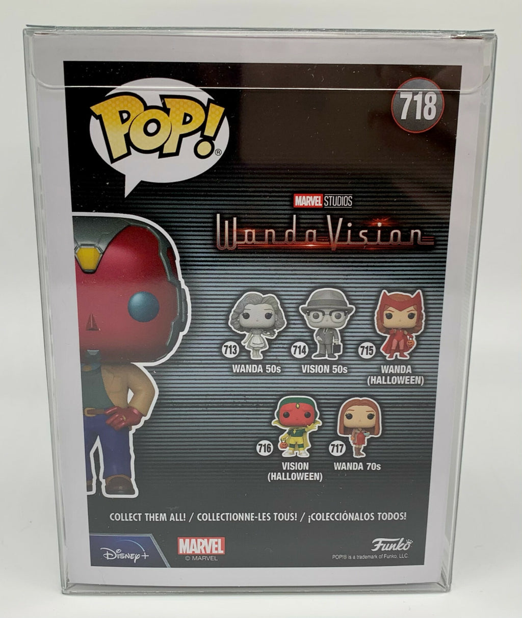 Vision 70's Pop #718 Wanda Vision Funko Pop Gamestop Exclusive in Protector 2021