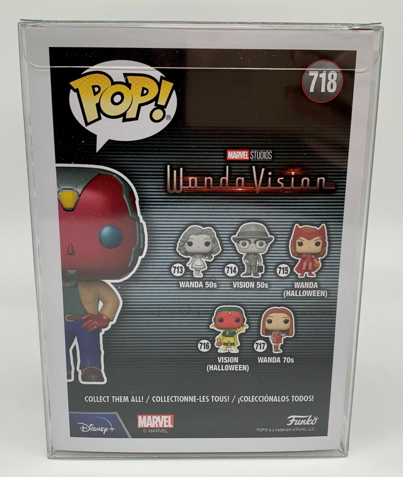 Vision 70's Pop #718 Wanda Vision Funko Pop Gamestop Exclusive in Protector 2021