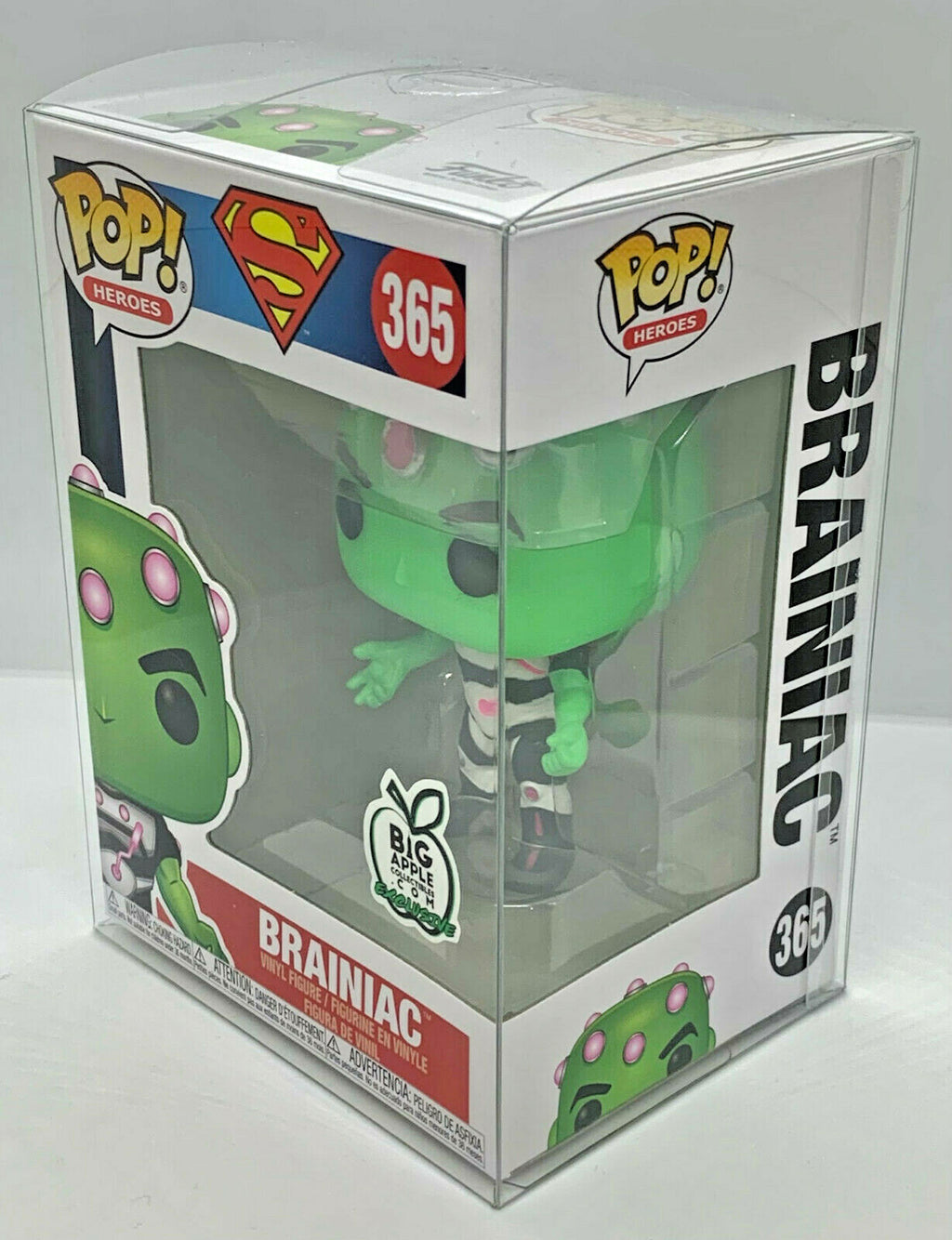 Brainiac Pop #365 Funko Pop Heroes Big Apple Collectibles Exclusive in Protector