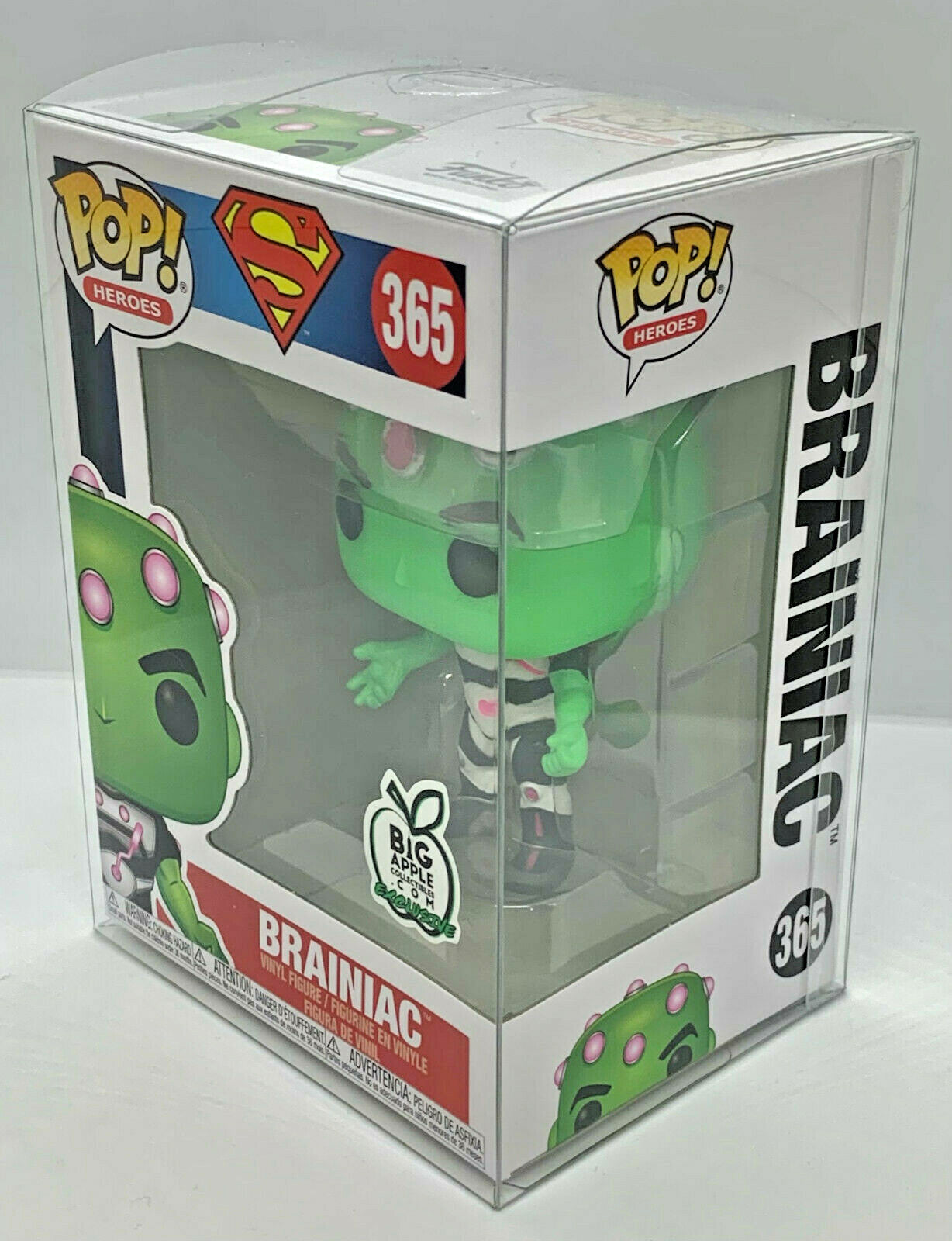 Brainiac Pop #365 Funko Pop Heroes Big Apple Collectibles Exclusive in Protector