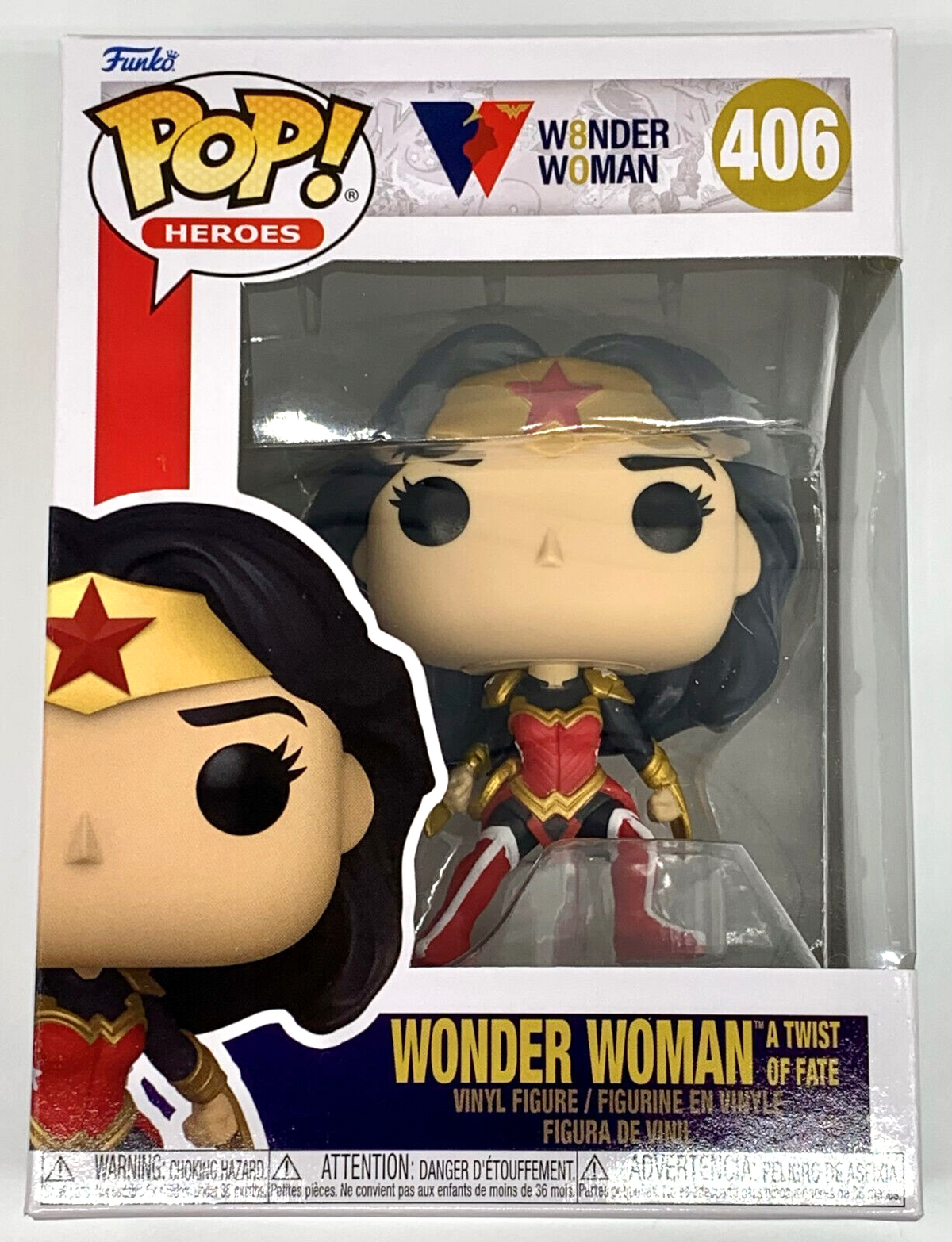 Wonder Woman Pop #406 A Twist Of Fate 80th Anniversary Funko Pop Heroes