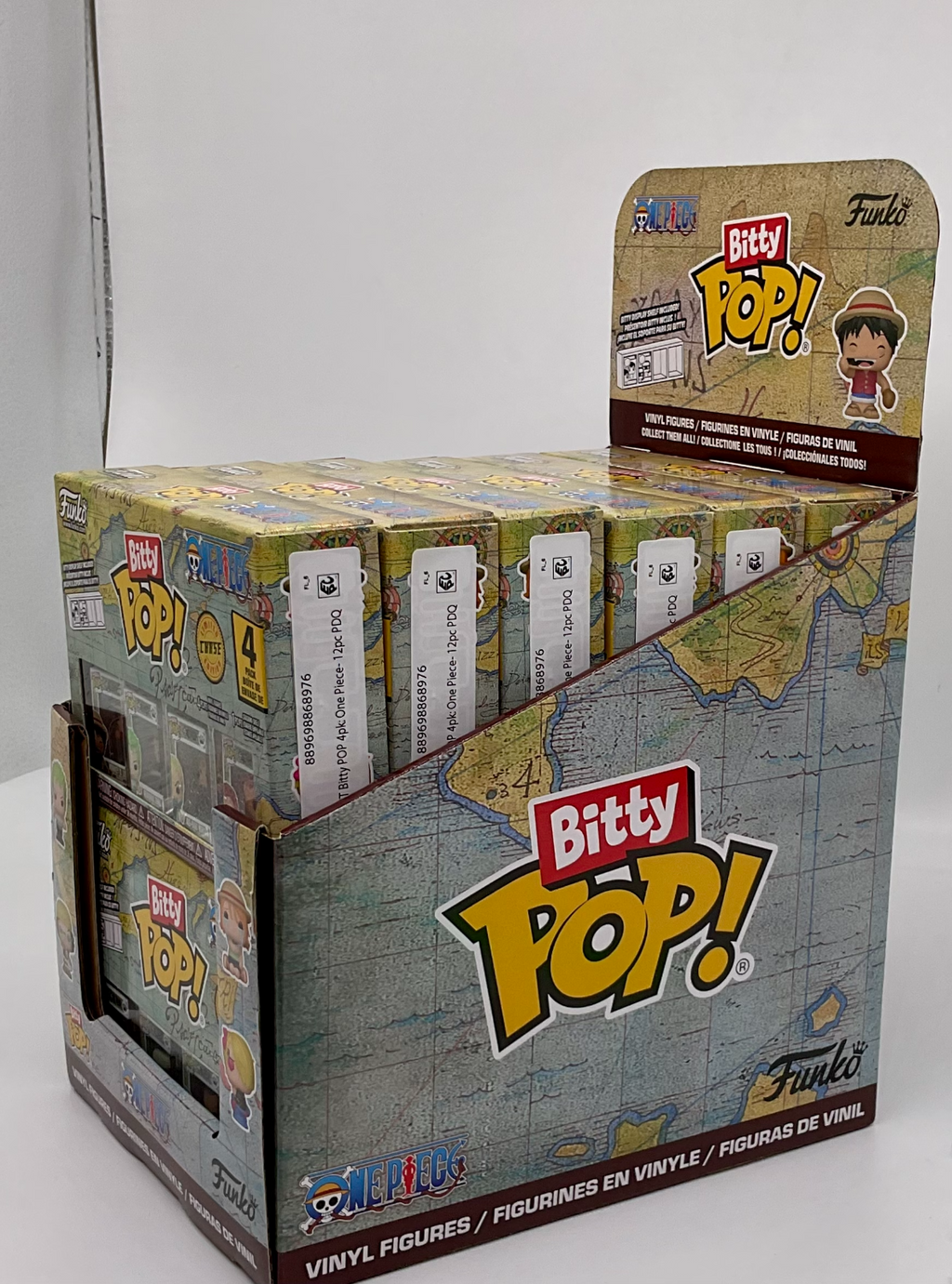 One Piece Funko Bitty Pops 4 Pack 2025 Includes One Bitty Pop Shelf (G)
