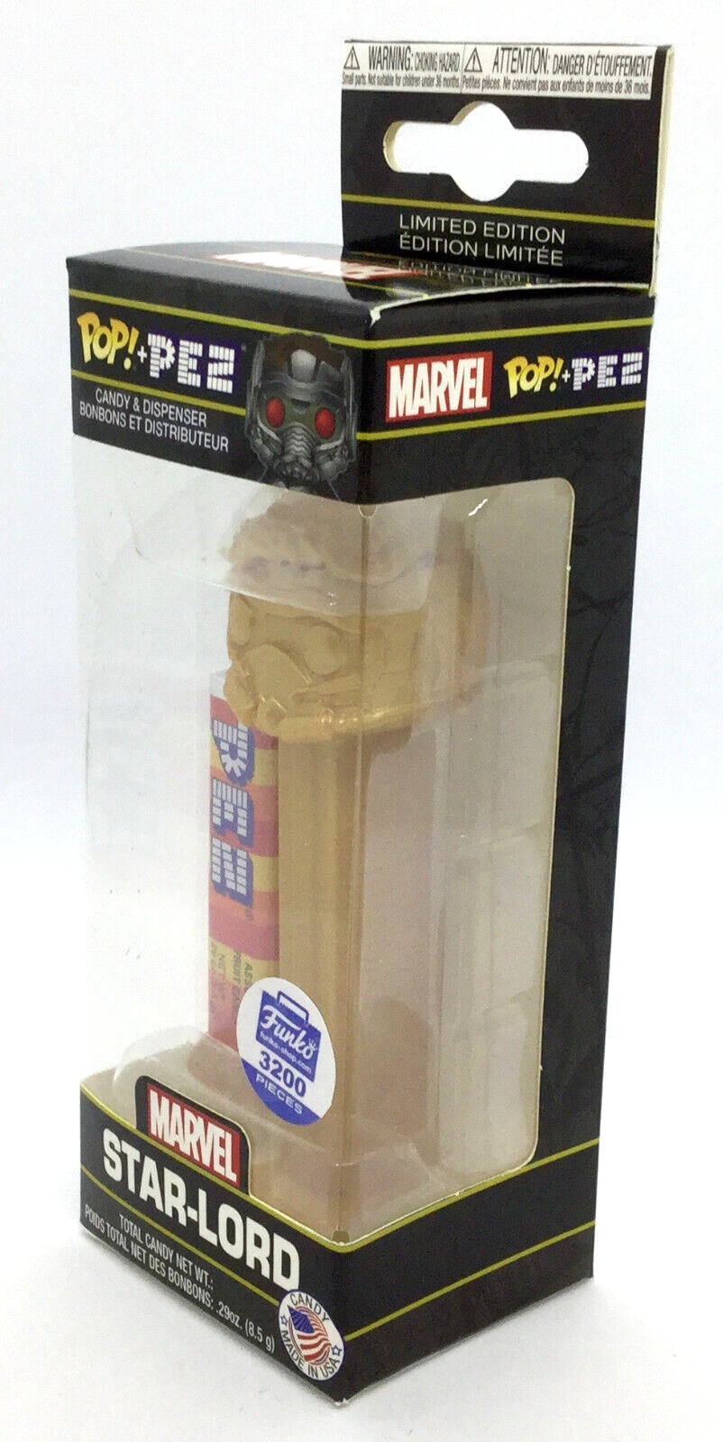Star-Lord Marvel Gold Funko Pop Pez Funko Exclusive 2018 Limited Edition of 3200
