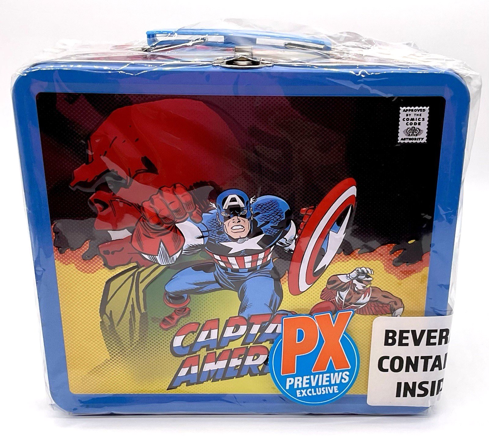 Captain America PX Exclusives Metal Lunch Box with Beverage Container Tin Titans