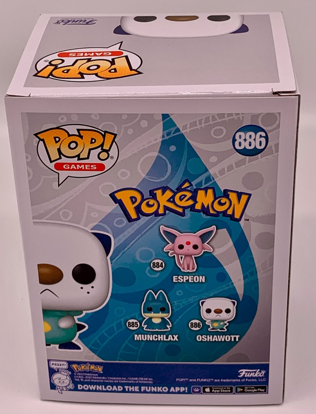 Pokemon Oshawott Pop #886 Pokemon Funko Pop Games 2022