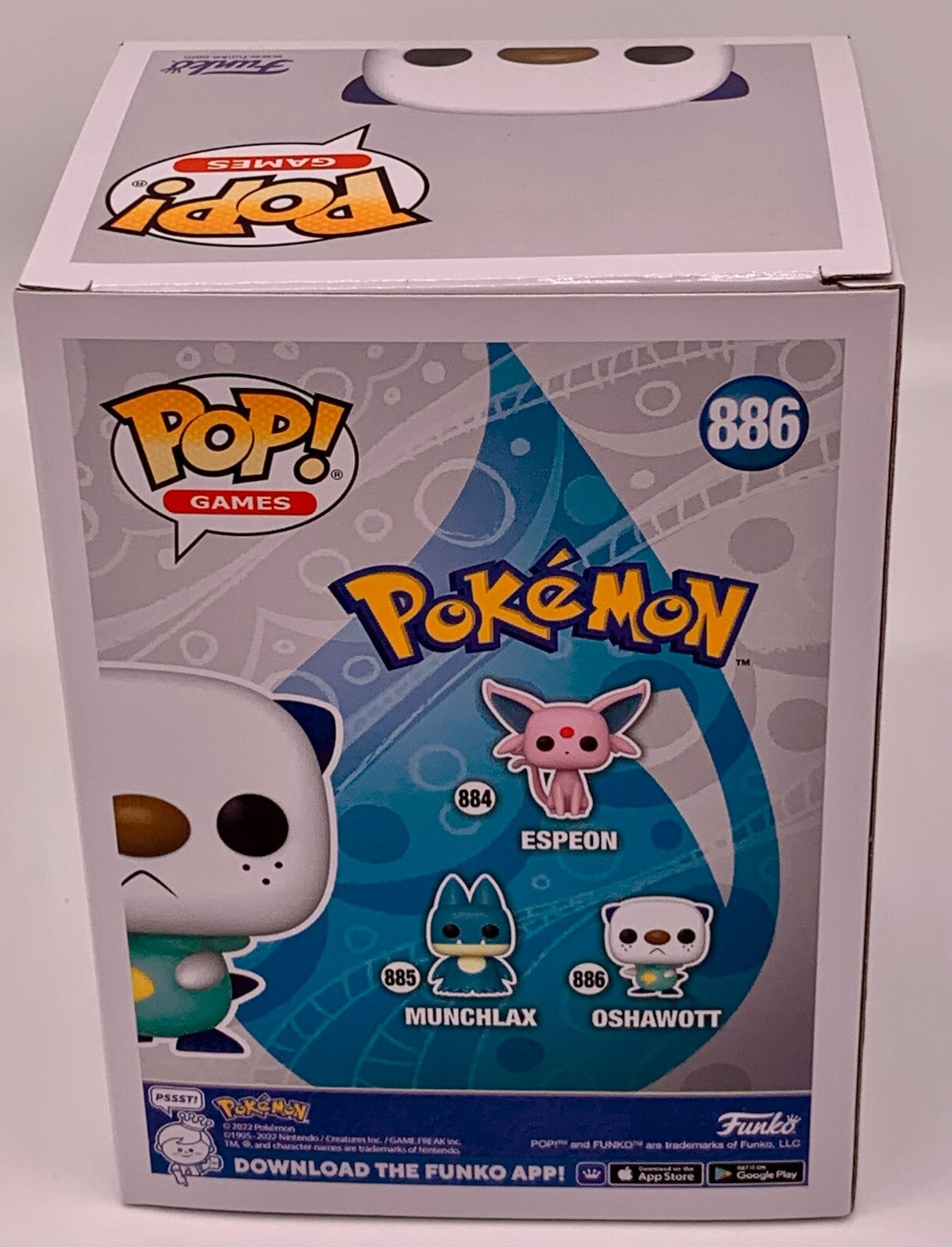 Pokemon Oshawott Pop #886 Pokemon Funko Pop Games 2022