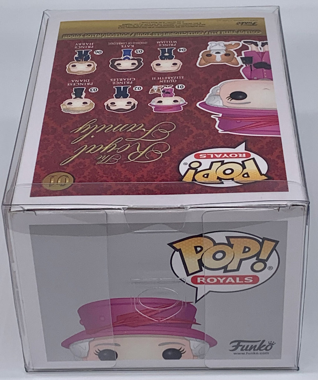 Queen Elizabeth II Pop #01 with Corgi Funko The Royal Family 2022 in Protector