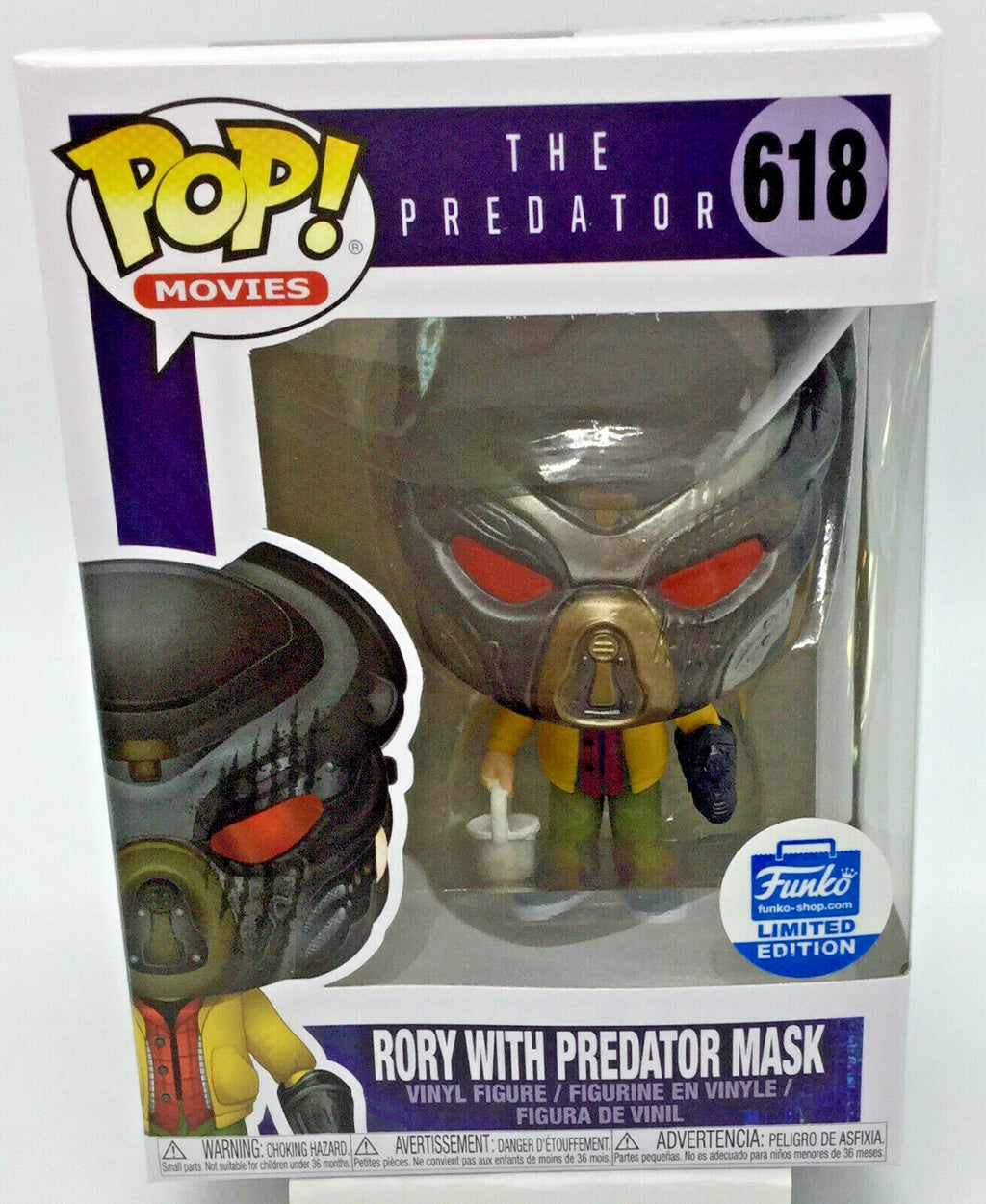 Rory with Predator Mask Pop #618 Predator Funko 2018 Vaulted Exclusive Limited