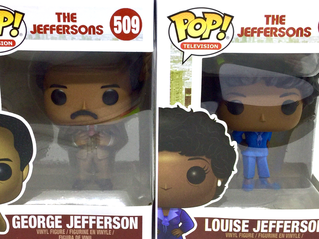 George Jefferson Pop #509 and Louise Jefferson Pop #510 Set Funko 2018 Vaulted