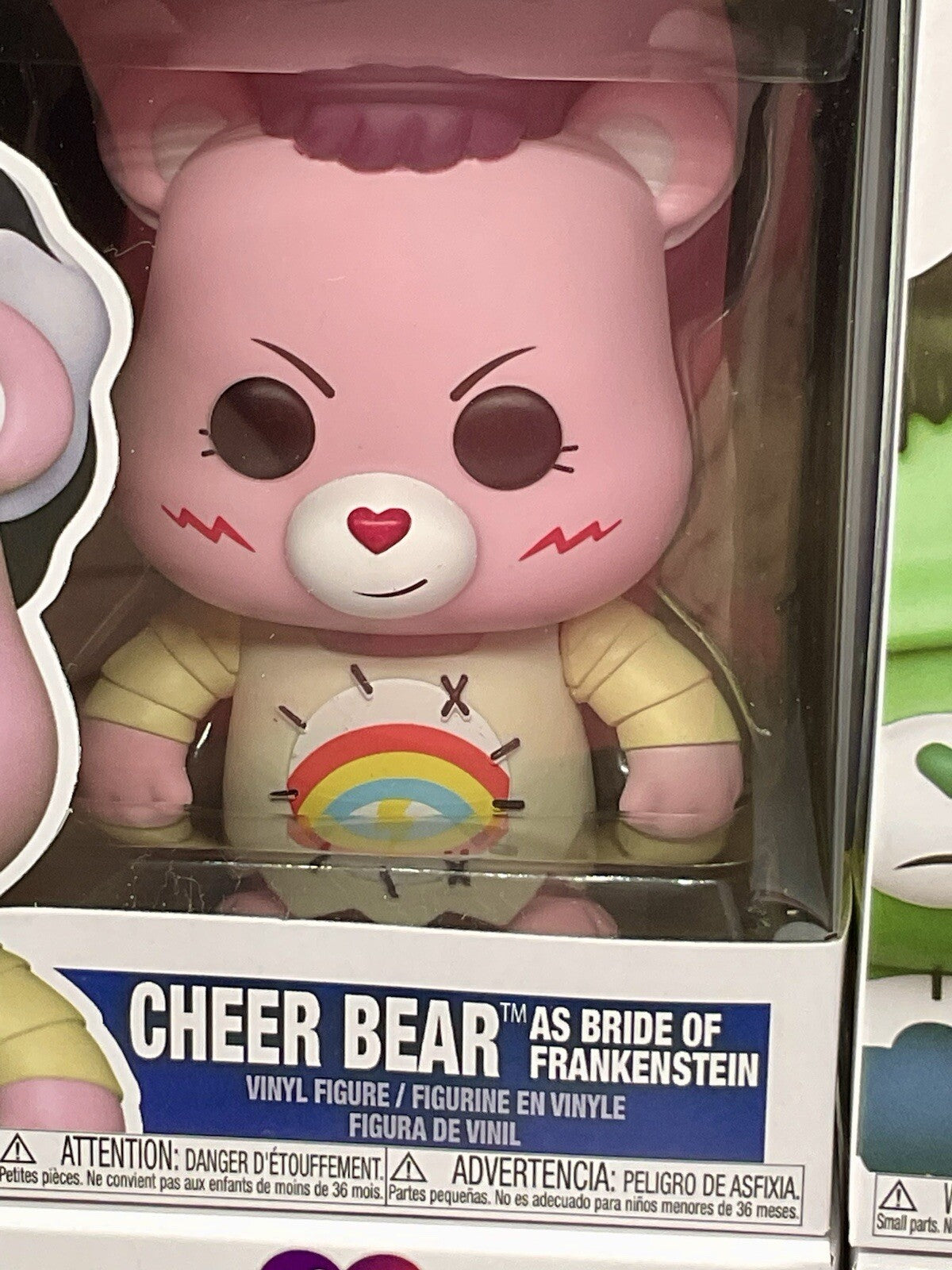 Care Bears Universal Monsters 4 Piece Funko Pop Set Cheer Bear, Bedtime Bear +