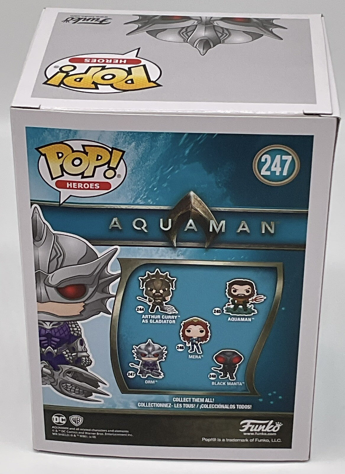 Orm Pop #247 Aquaman Funko Pop Heroes 2018 Vaulted DC Comics