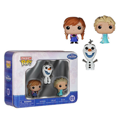 Disney Frozen Pocket Pops in Collectible Tin #01  Anna, Olaf, Elsa Funko Vaulted