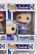 Cinderella 4 Piece Funko Pop Set - Disney Fairy Godmother, Jaq + Gus Gus, Prince