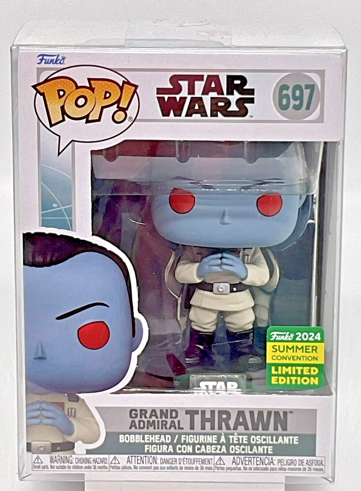 Grand Admiral Thrawn Pop #697 Star Wars 2024 SDCC Limited Edition with Protector