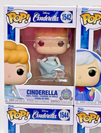 Cinderella 4 Piece Funko Pop Set - Disney Fairy Godmother, Jaq + Gus Gus, Prince