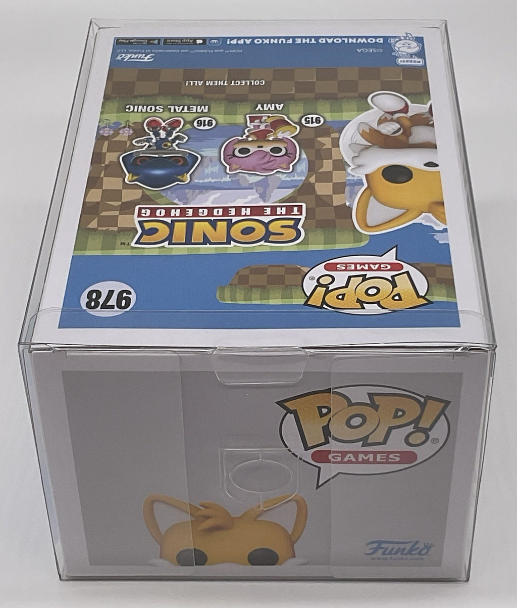 Tails Pop #978 Sonic the Hedgehog Funko Pop 2025 Chase Flocked in Pop Protector