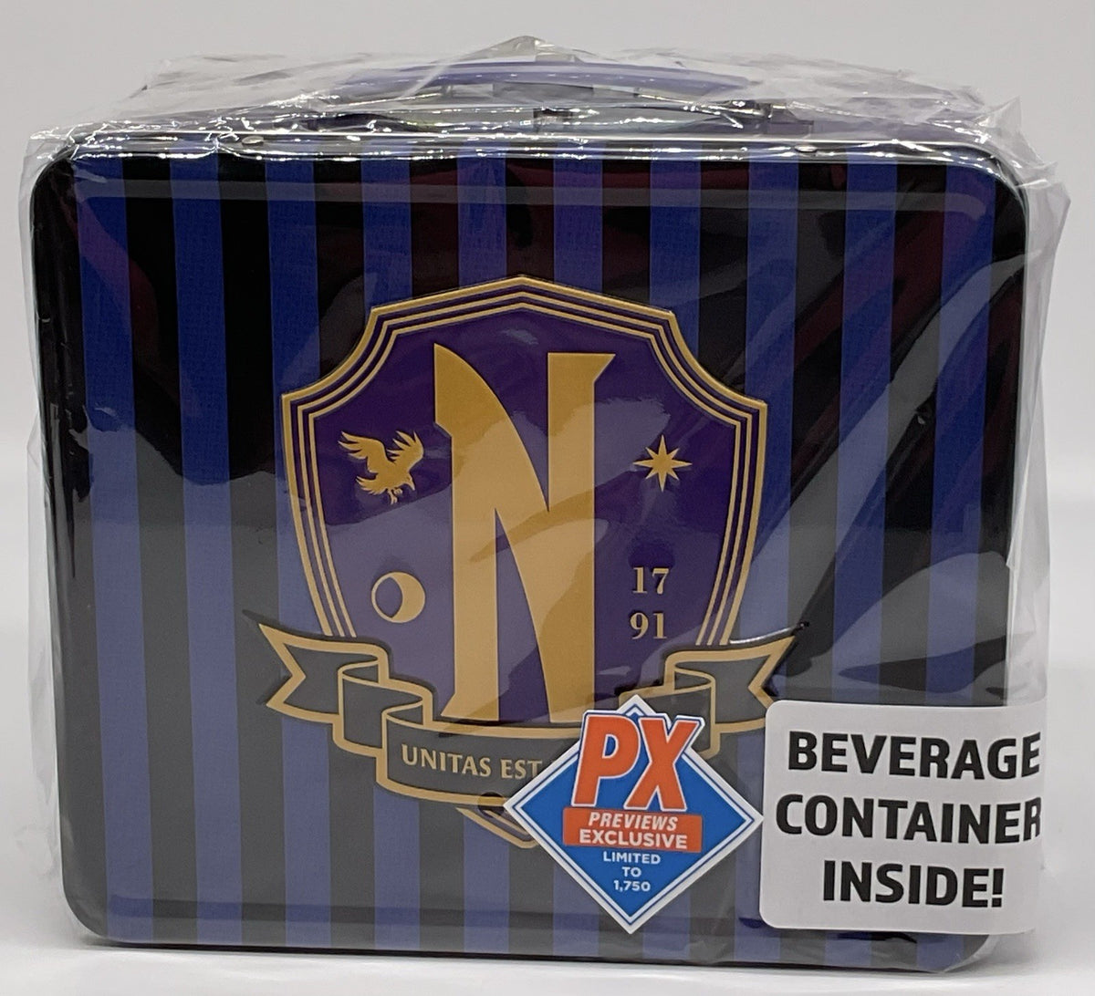 Wednesday Nevermore Academy Tin Titans Lunch Box + Beverage Container PX Excl