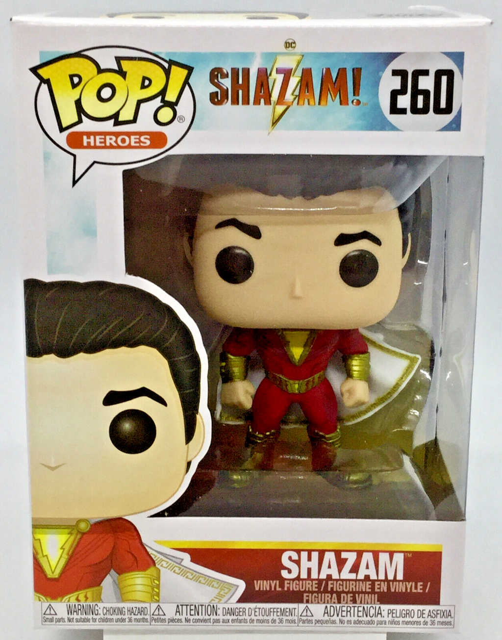 Shazam Pop #260 DC Comics Funko Pop Heroes 2018 Vaulted Shazam