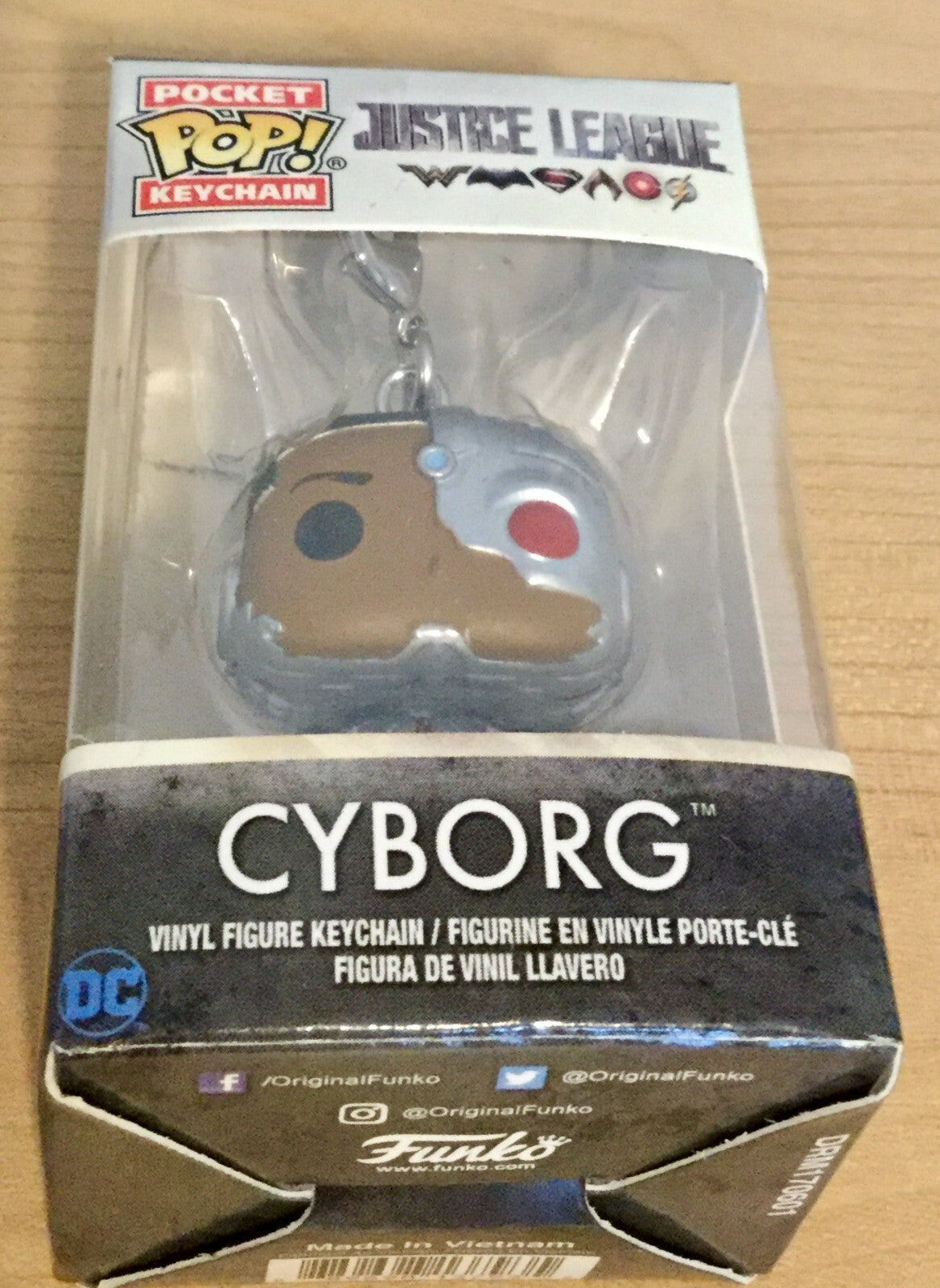 Cyborg Justice League Funko Pocket Pop Keychain 2017 Vaulted 
