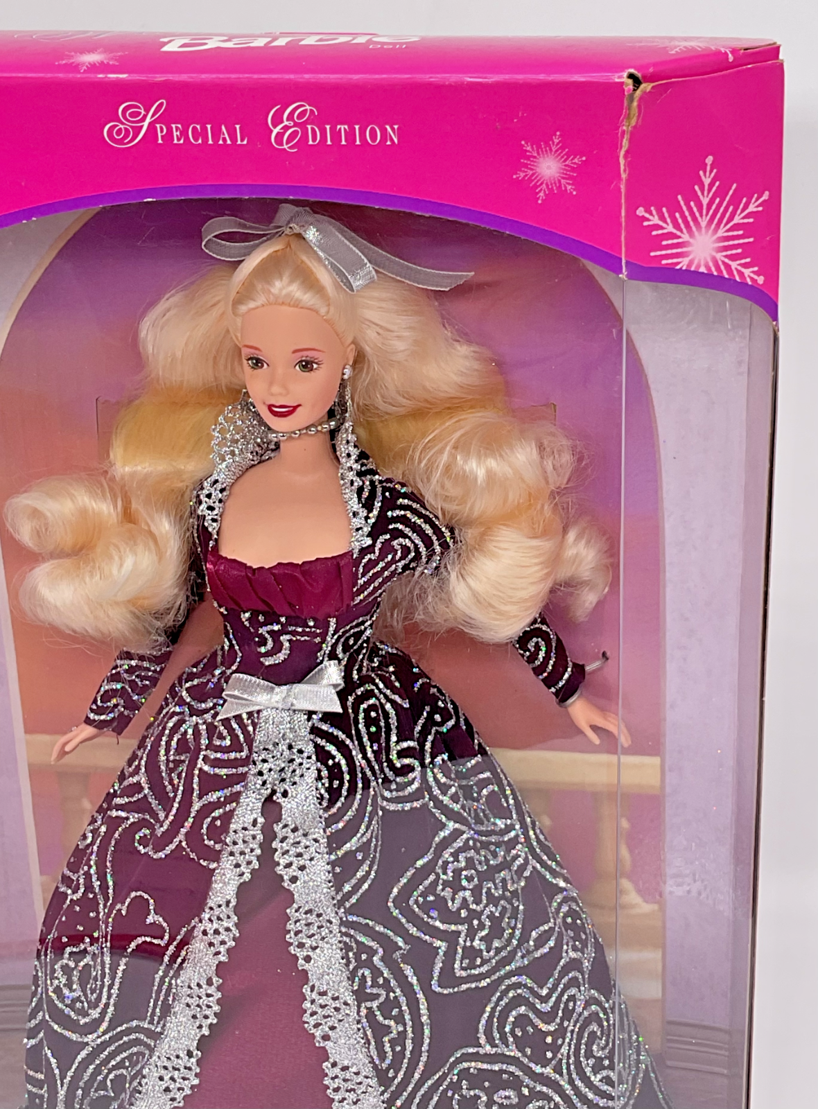 Barbie Doll Winter Fantasy 1996 Mattel Special Edition NIB Box has Minor Damage