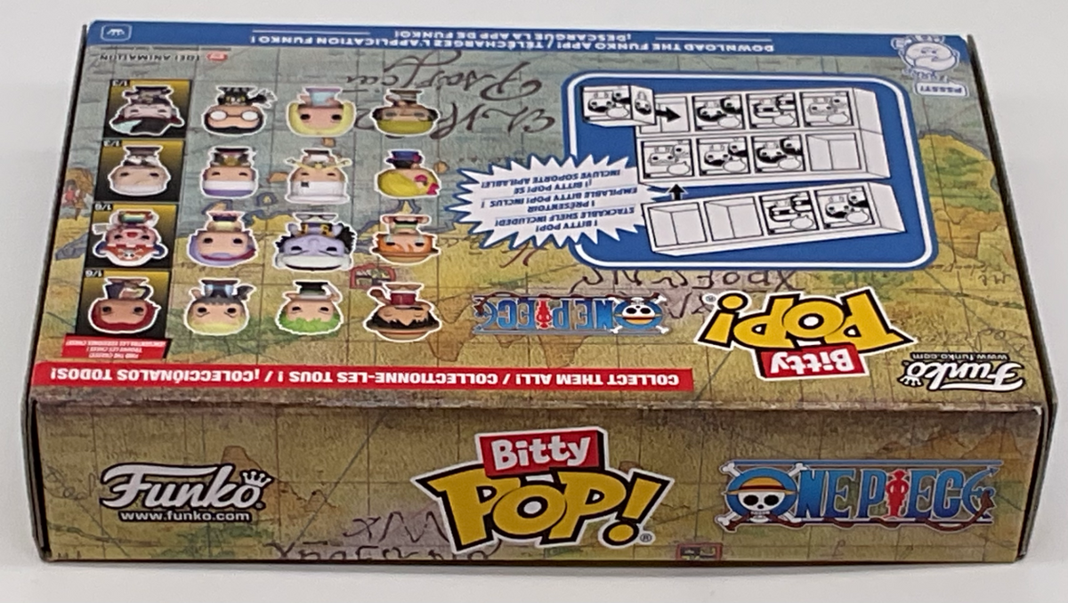 One Piece Funko Bitty Pops 4 Pack 2025 Includes One Bitty Pop Shelf (G)