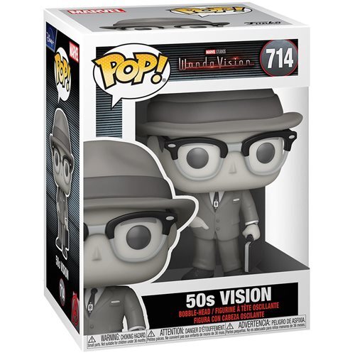Vision 50's Black & White Pop #714 Funko Wanda Vision Marvel Minor Box Damage