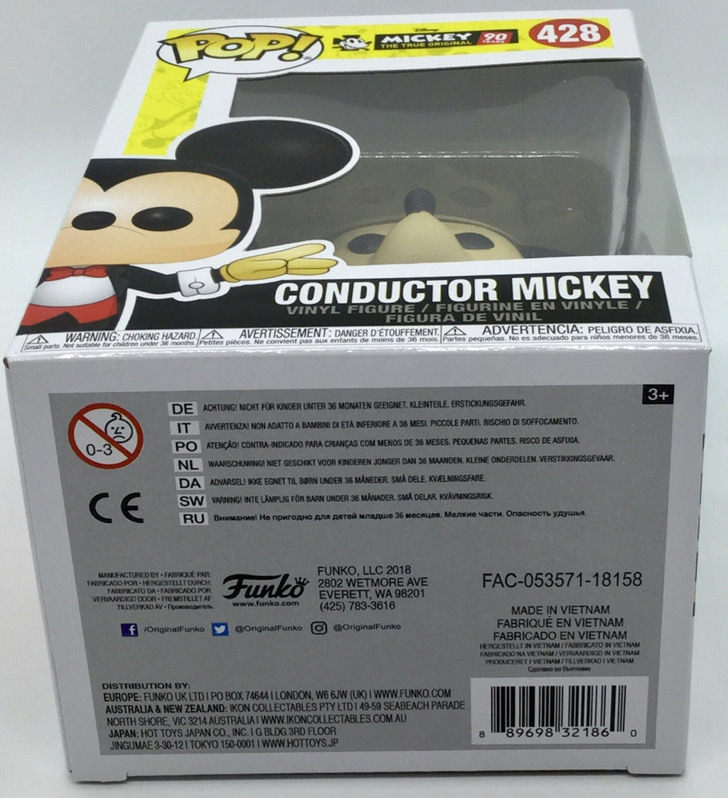 Conductor Mickey Pop #428 Funko Mickey The True Original 90 Years Disney