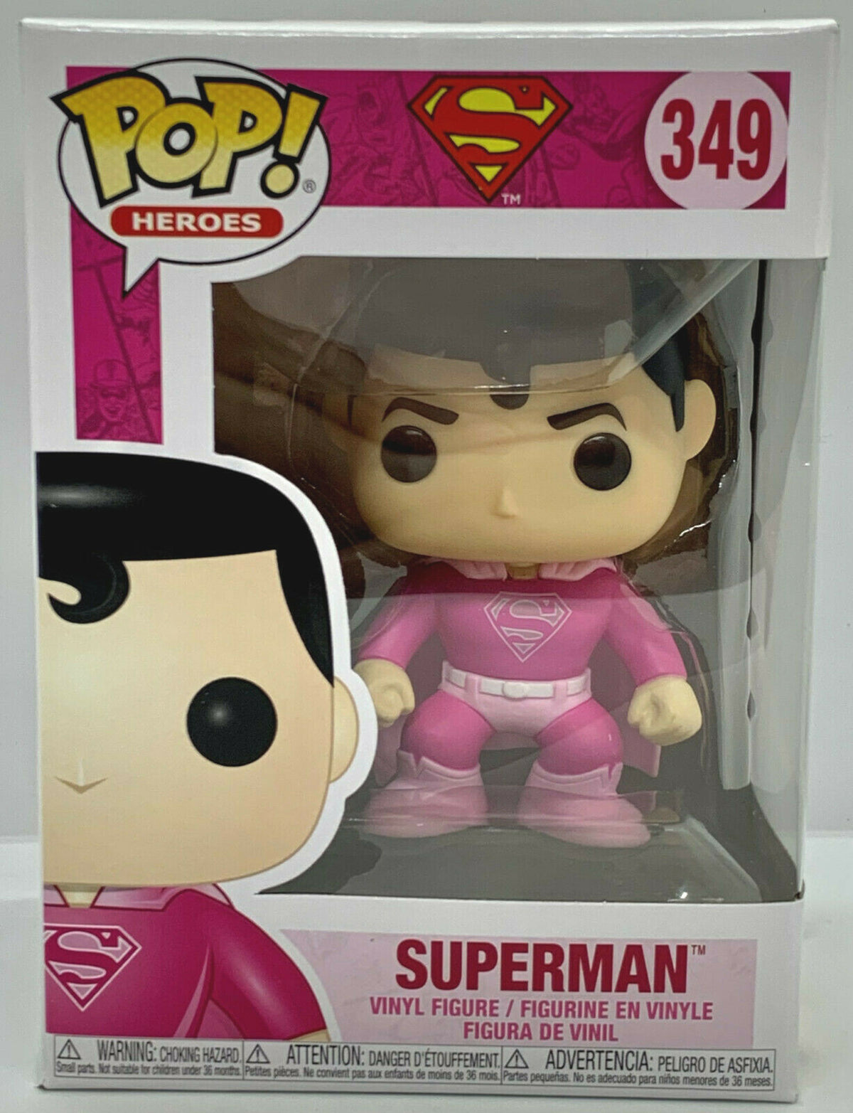 Superman Pop #349 DC Funko Pop Heroes 2020 Breast Cancer Awareness 