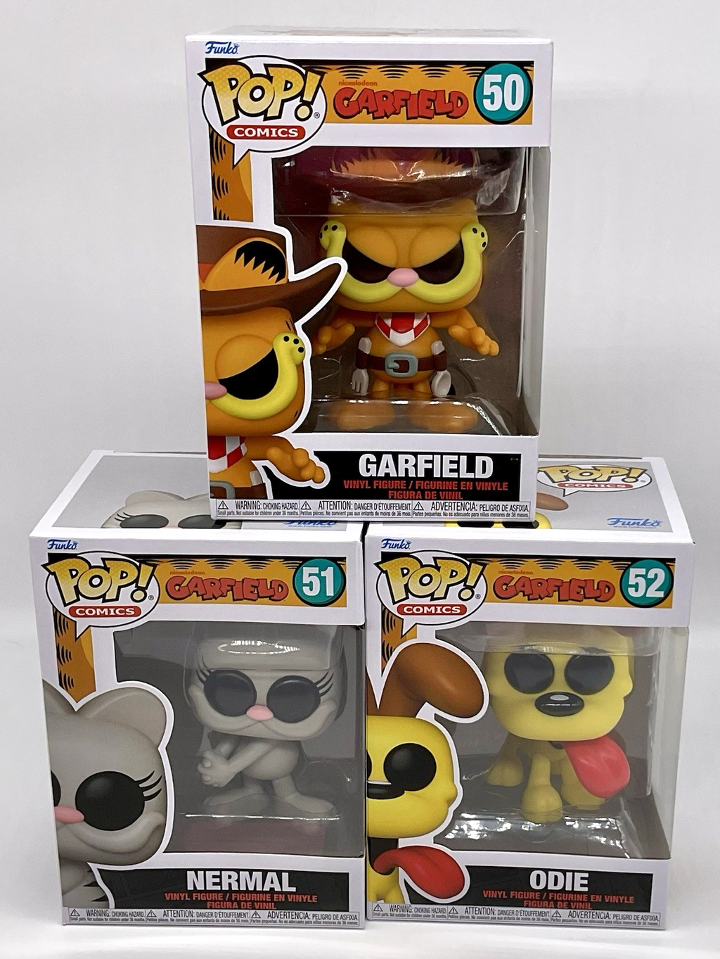 Garfield Funko Pop 3 Piece Set - Garfield #50, Nermal #51 + Odie #52 Funko 2025