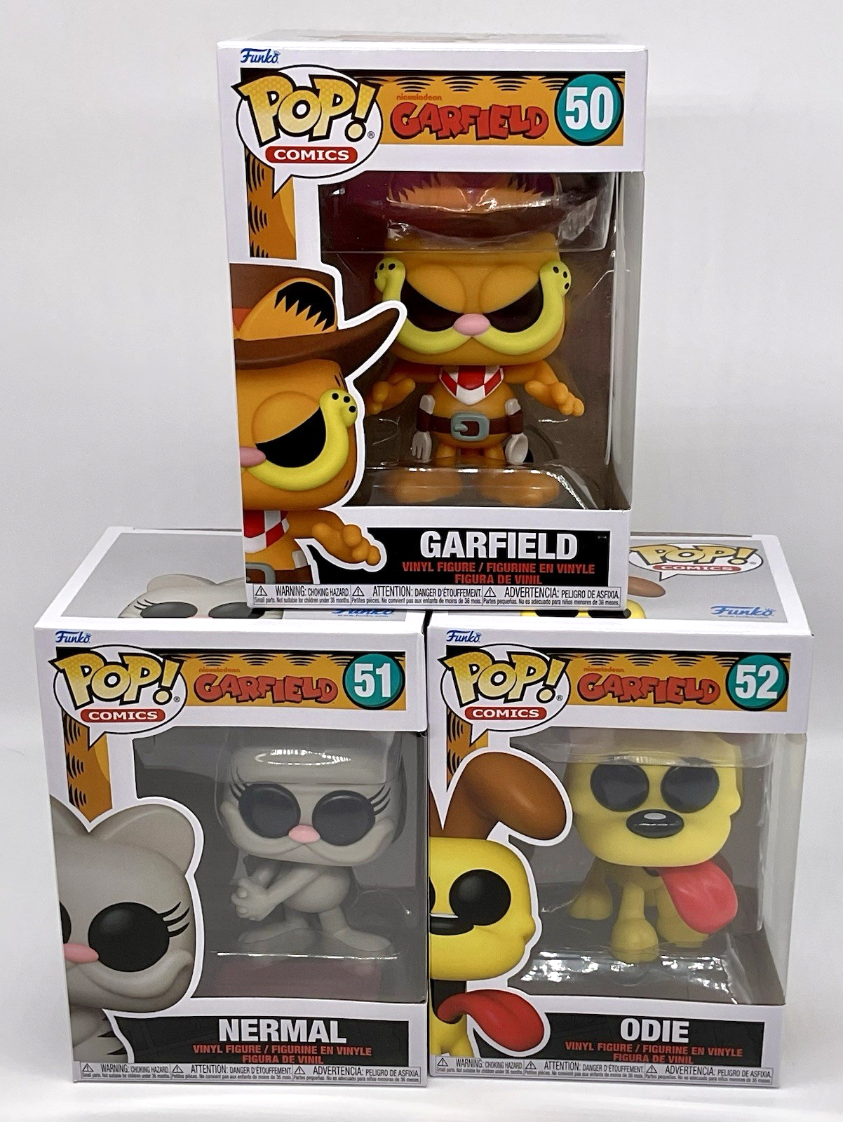 Garfield Funko Pop 3 Piece Set - Garfield #50, Nermal #51 + Odie #52 Funko 2025