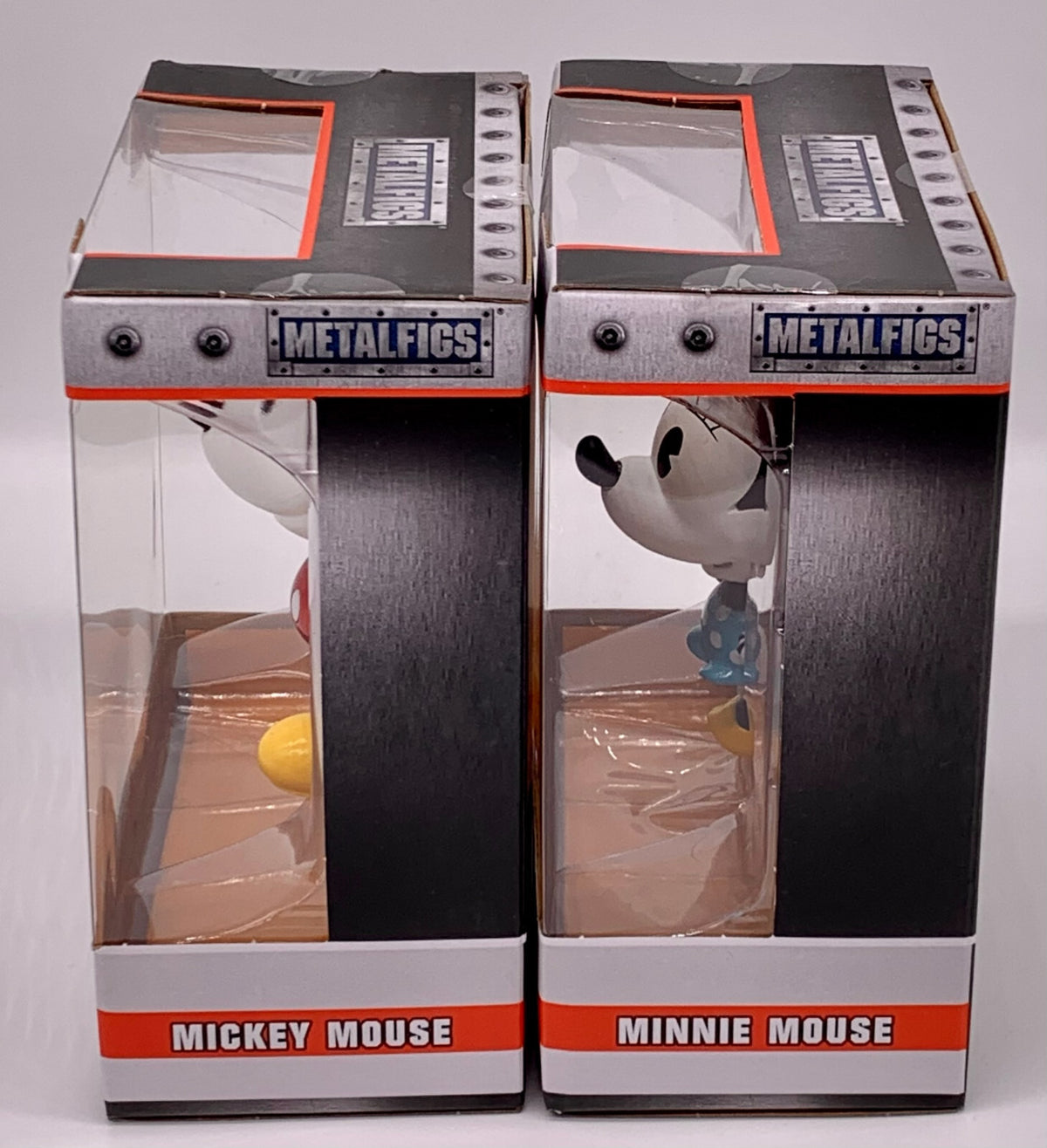 Disney Classic Mickey Mouse + Minnie Mouse 4" Die Cast Metal Figures Metalfigs