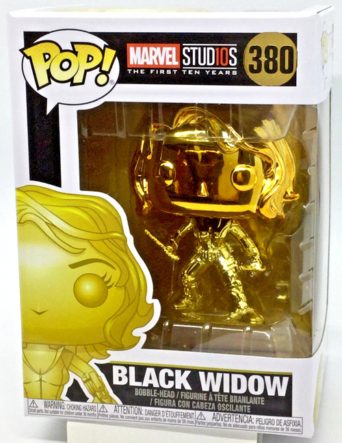 Black Widow #380 Gold Chrome Marvel Studio's 10th Anniversary Funko minor damage