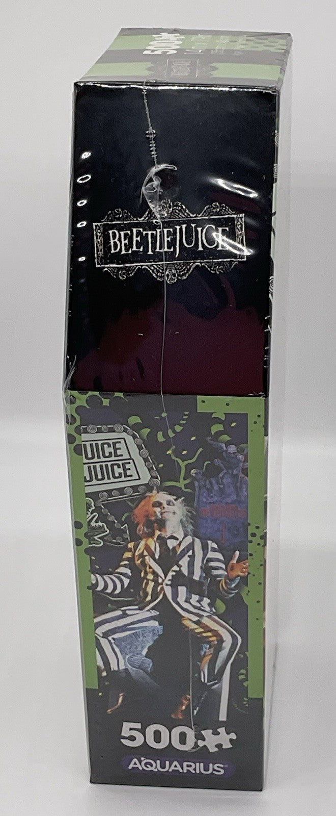 Beetlejuice 500 Piece Puzzle Coffin Box Puzzle Art Poster 14in x 19in Aquarius