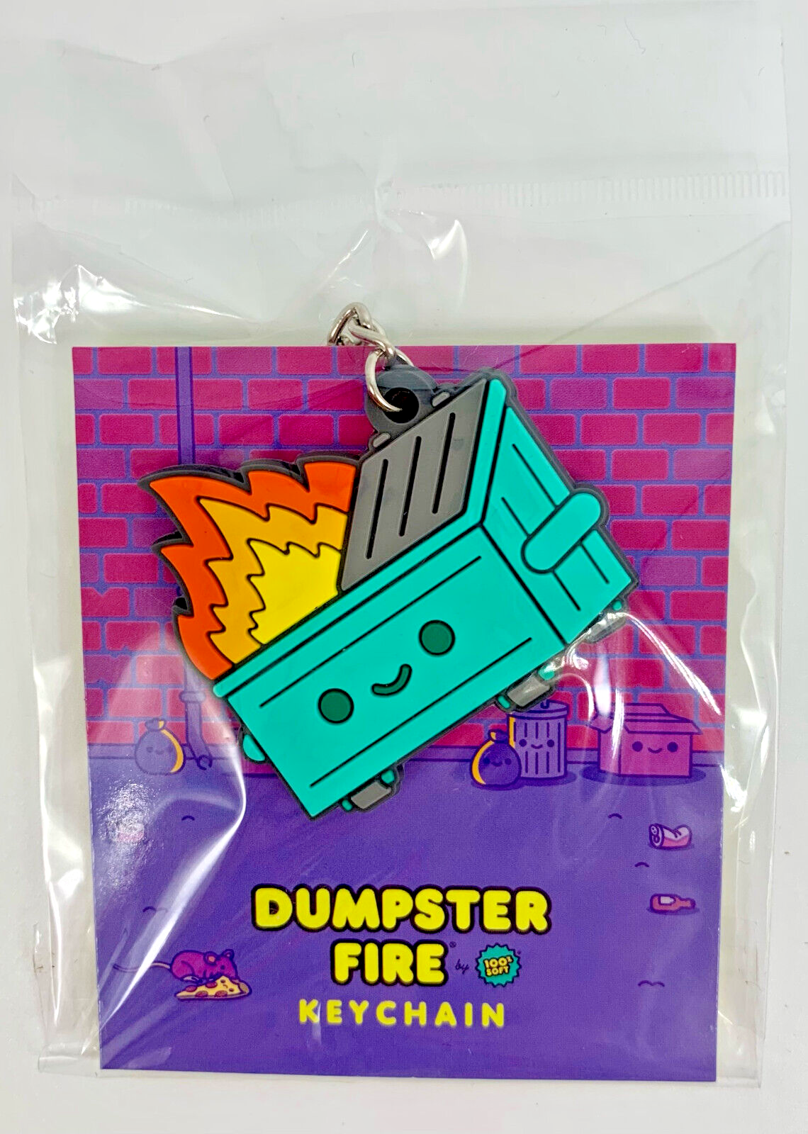 Dumpster Fire Key Chain 100% Soft 2019 Dumpster Fire