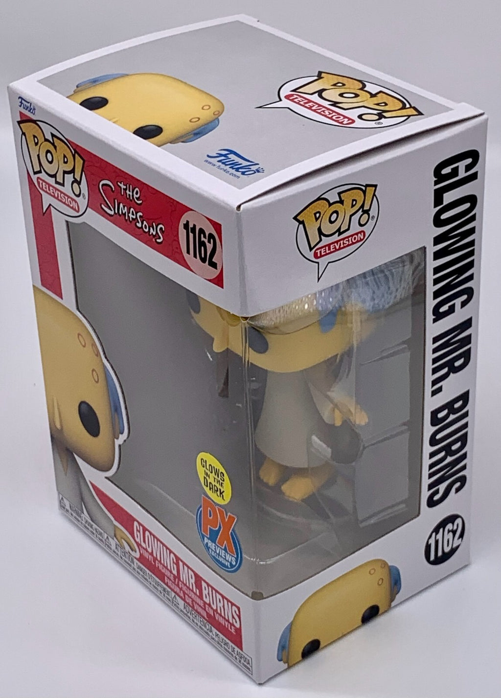 Glowing Mr. Burns Pop #1162 Glows The Simpsons Funko Pop Television PX Exclusive