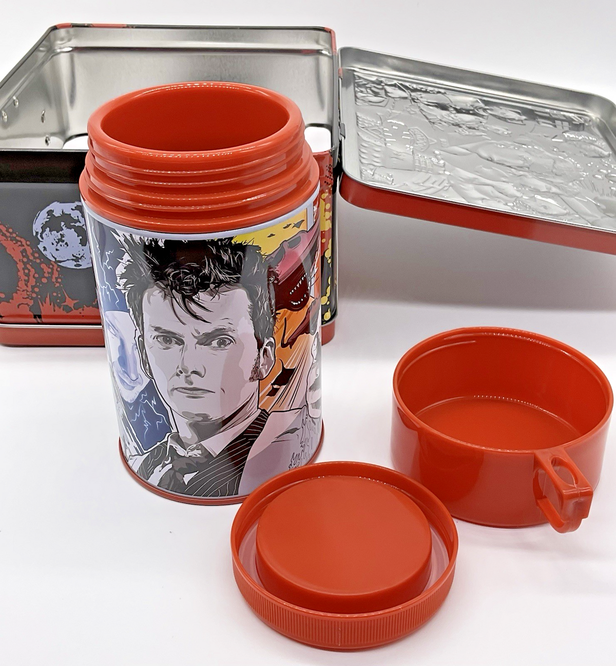 Doctor Who PX Exclusives Metal Lunch Box with Beverage Container BBC Tin Titans
