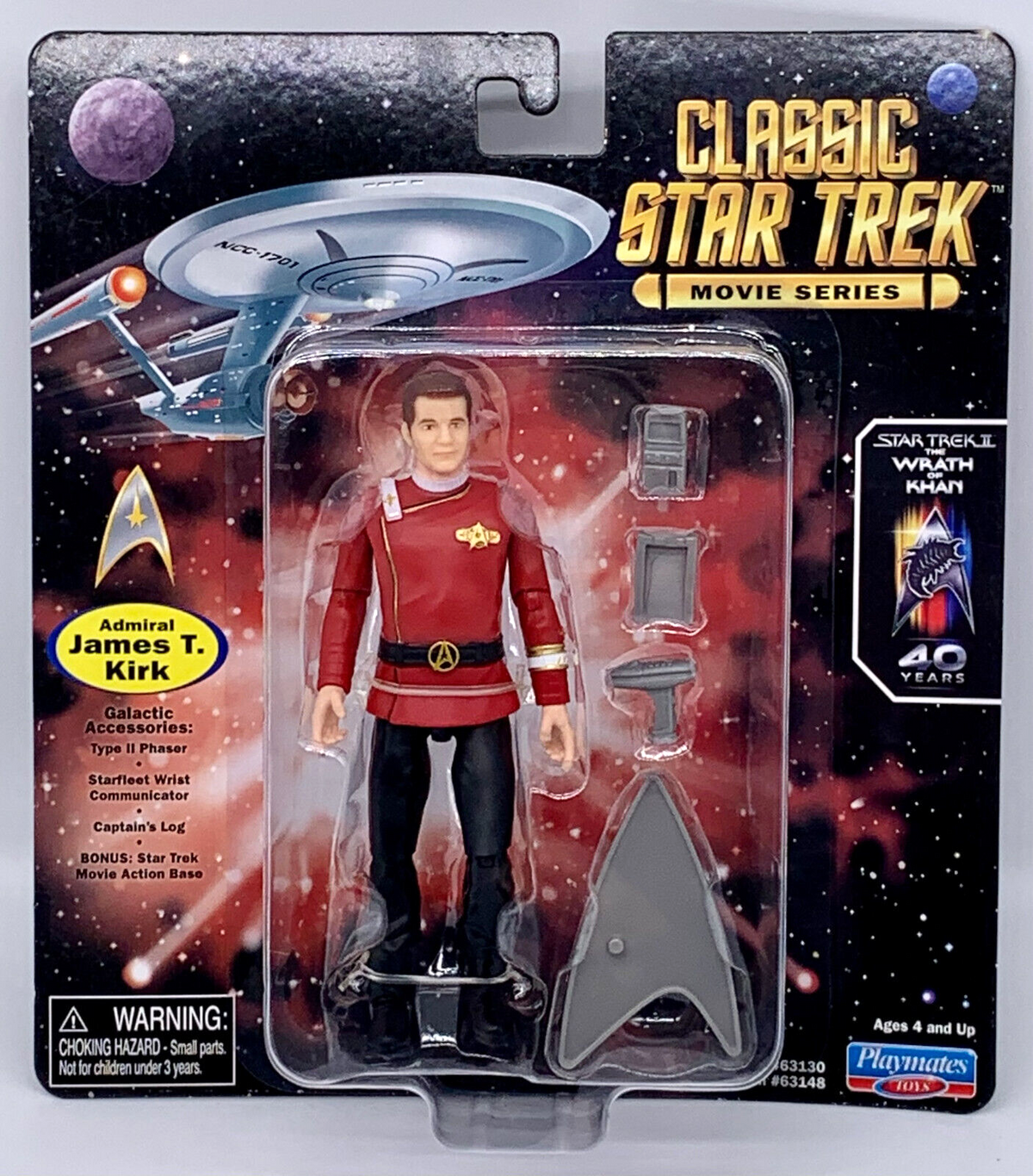Star Trek Wrath of Khan Admiral James T. Kirk 5 inch Action Figure Classic