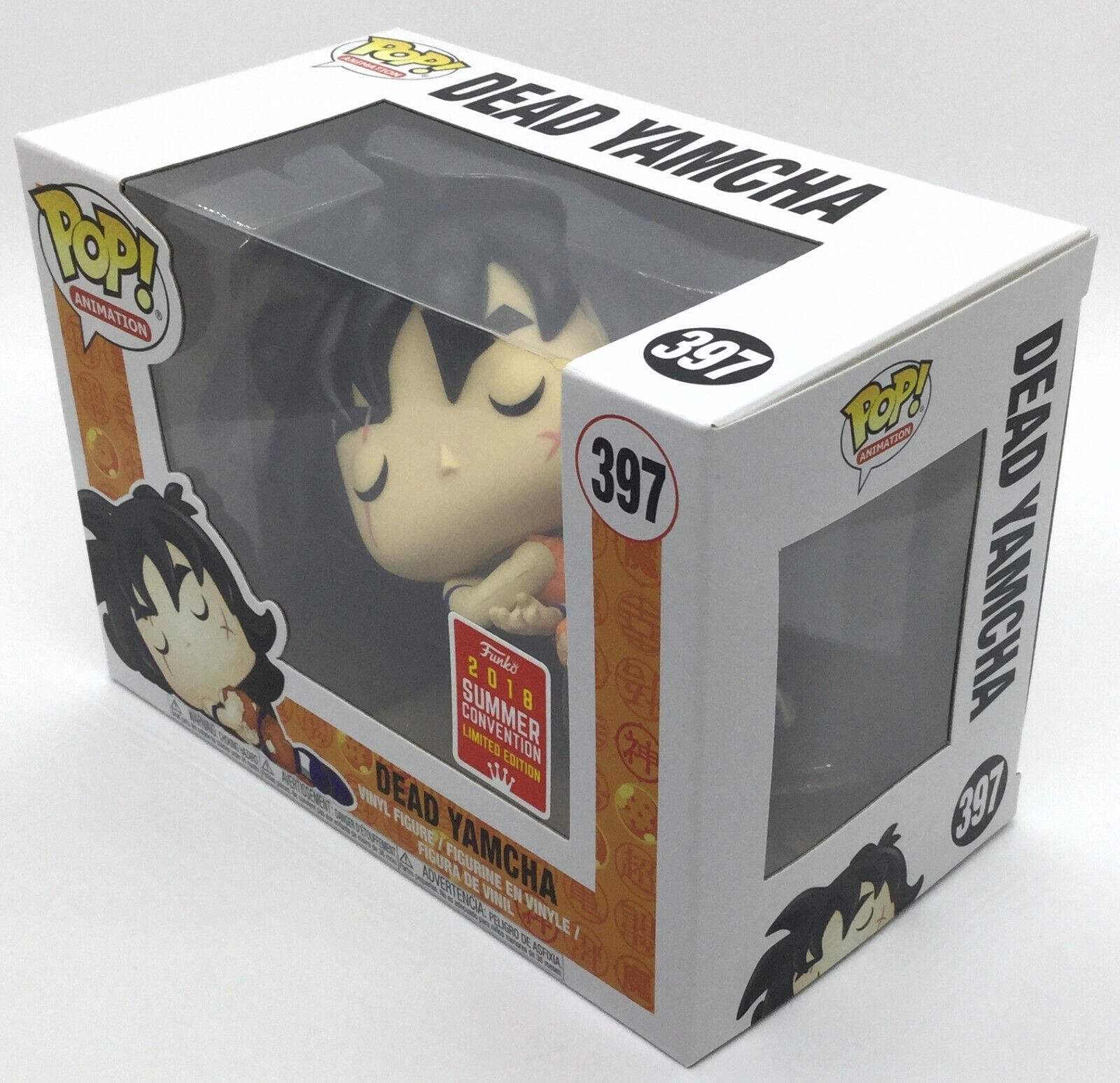 Dead Yamcha Pop #397 Dragonball Z 2018 SDCC Vaulted Limited Edition in Protector