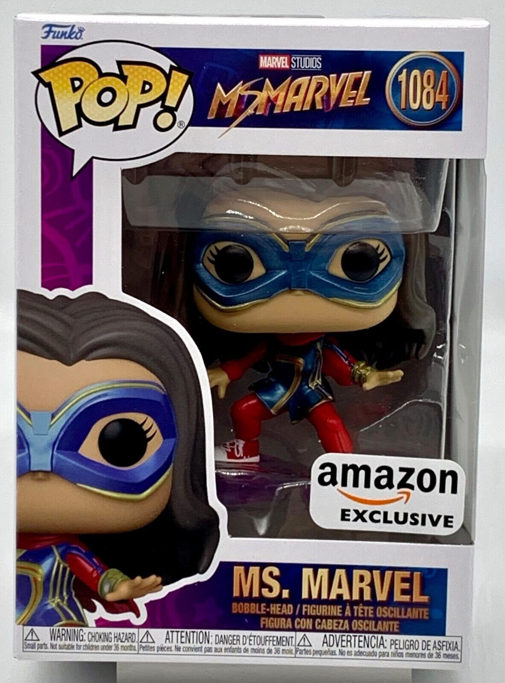 Ms. Marvel Pop #1084 Marvel Ms. Marvel Amazon Exclusive Funko 2022